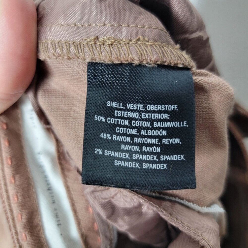 Anthropologie The Essential Slim Women's‎ Size 8 Pink / Brown Velvet Pants - Picture 6 of 6